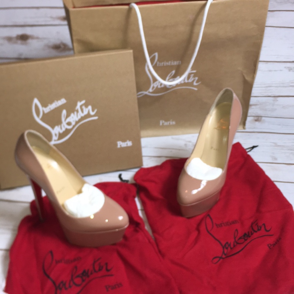 Christian Louboutin Victoria Patent Nude Pump 160 - Picture 2 of 5